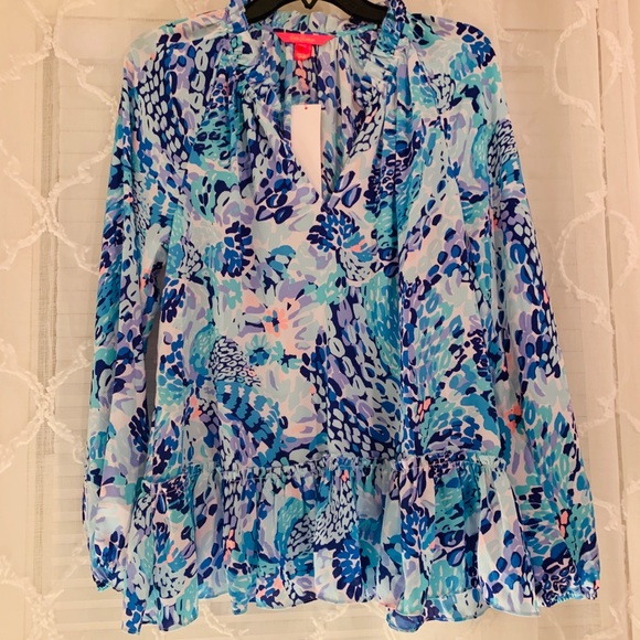 Lilly Pulitzer Tops Nwt Lilly Pulitzer Savannah Top Size Medium